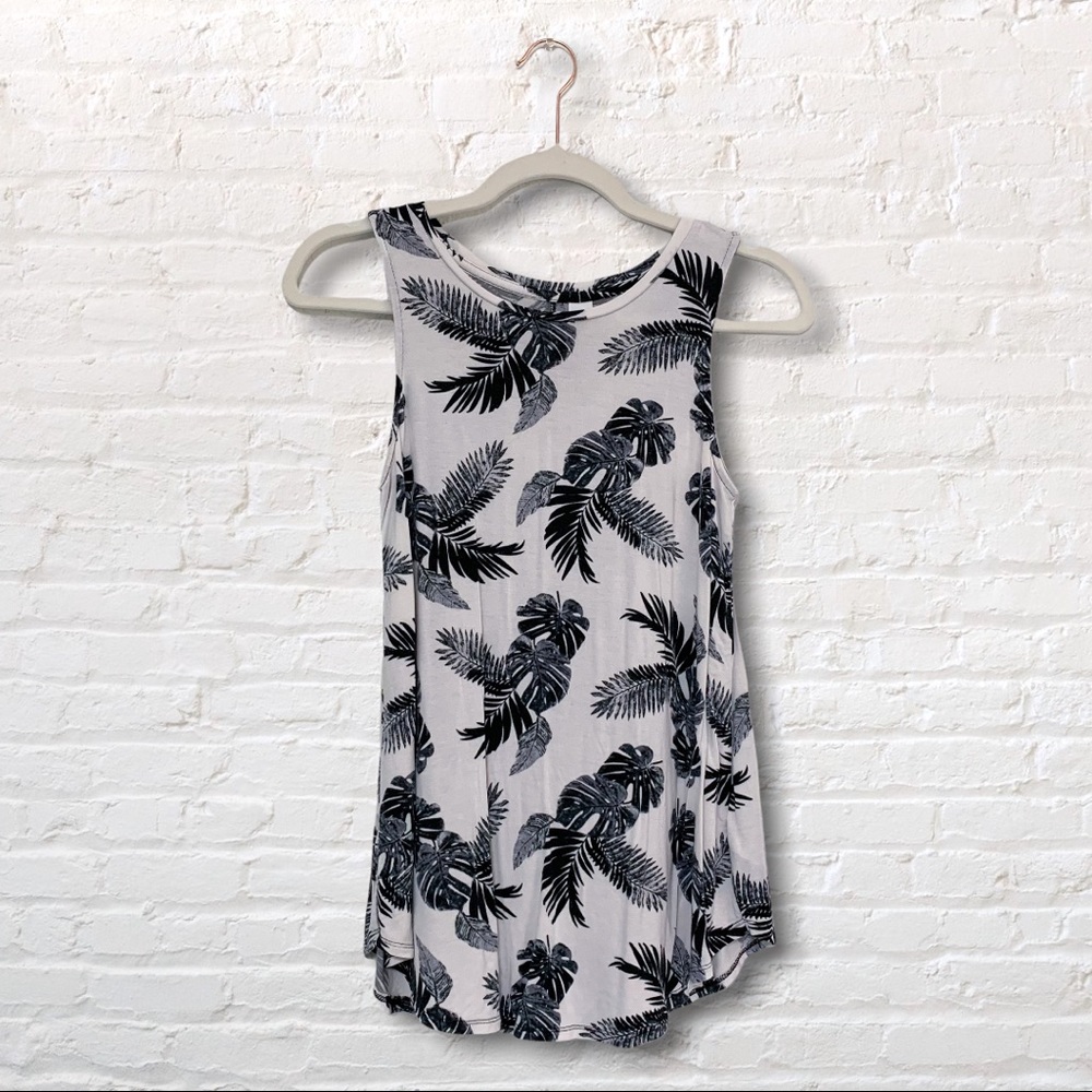OLD NAVY luxe tropical leaf print tank top, XS